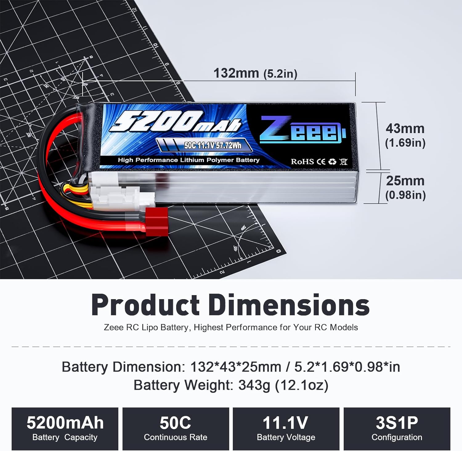 1/2 unidades Zeee 11,1 V 50C 5 - Drone Controller Hood reseña y precio